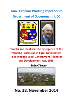 sense of place: a history of planning in ireland