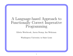A Language-based Approach to Functionally Correct Imperative