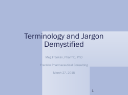 Meg Franklin - HealthEconomics.Com