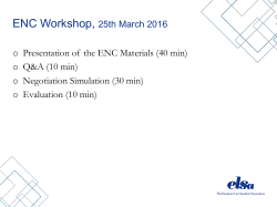 ELSA Negotiation Competition - The European Law Students