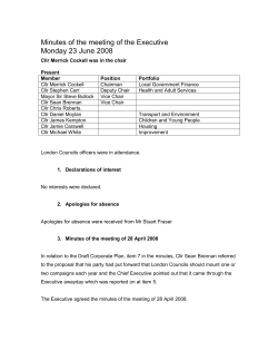 Minutes of the meeting of the Elected Officers