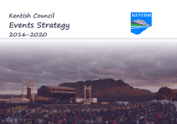 Events Strategy - Kentish Council