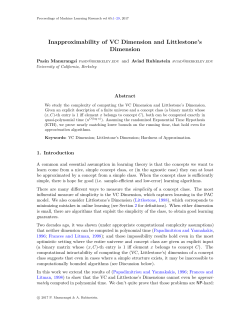 Inapproximability of VC Dimension and Littlestone`s Dimension