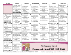 Sunday - Parkwood Healthcare