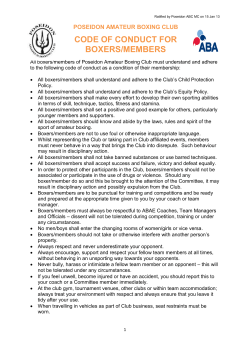 Code of Conduct - Boxers and Members