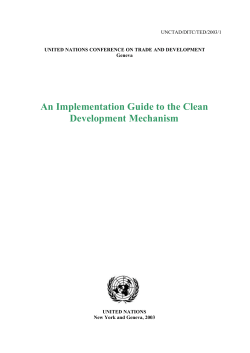 An Implementation Guide to the Clean Development Mechanism