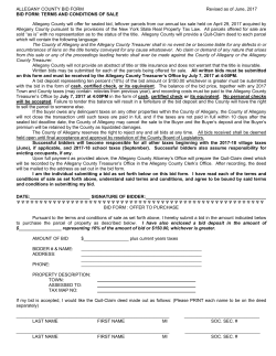 Leftover Sealed Bid Form