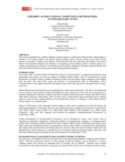 children as educational computer game designers