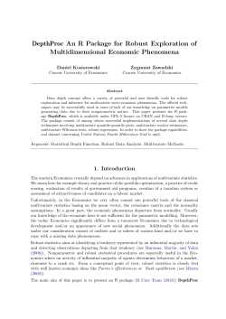 DepthProc An R Package for Robust Exploration of - R