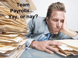 Team Payrolls... Yay, or nay?