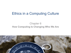 Ethics in a Computing Culture - Legal and Ethical Issues in Computing