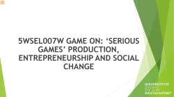 5wsel007w game on: `serious games`