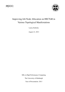 Improving Job Node Allocation on HECToR in Various Topological