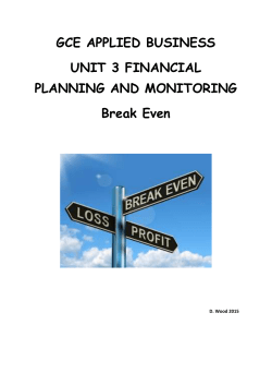 Break Even - School