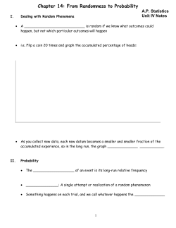 Chapter 13: Experiments and Observational Studies