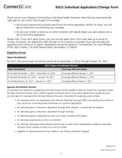 SOLO Individual Application/Change Form