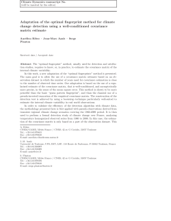 Adaptation of the optimal fingerprint method for climate change
