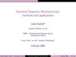 Ancestral Sequence Reconstruction: methods and applications