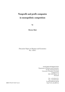 Nonprofit and profit companies in monopolistic competition