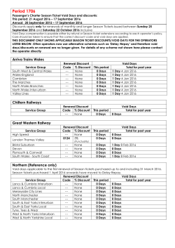 Period 1706 - National Rail Enquiries