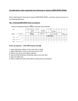 Considerations when migrating from Samsung to Cypress QDRII