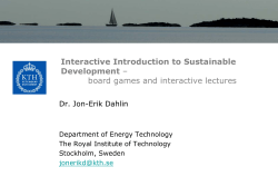 Interactive Introduction to Sustainable Development &ndash; board games