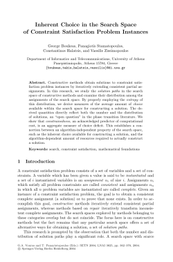 Inherent Choice in the Search Space of Constraint Satisfaction