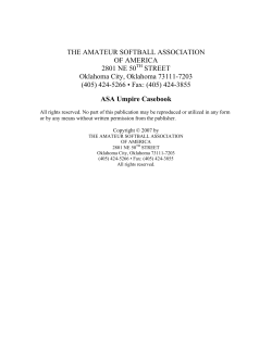 ASA Umpire Casebook