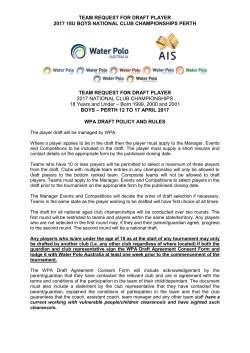 Team Draft Player Request Form (Boys)