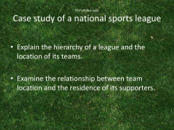 Case study of a national sports league - geo