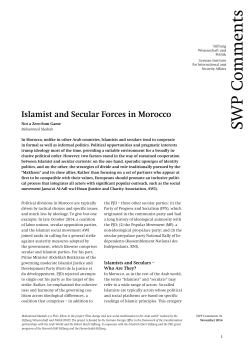 Islamist and Secular Forces in Morocco. Not a Zero