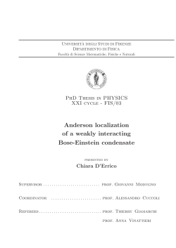 Anderson localization of a weakly interacting Bose
