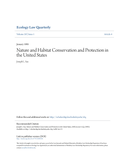 Nature and Habitat Conservation and Protection in the United States
