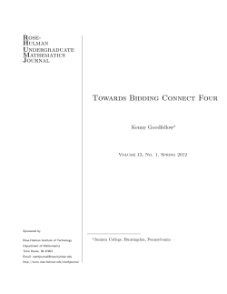 Towards Bidding Connect Four - Rose