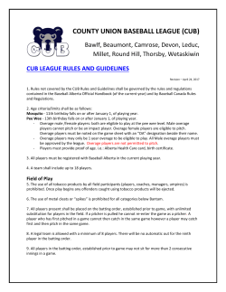county union baseball league (cub)