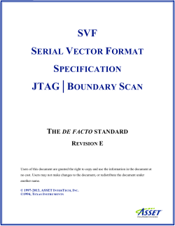 SVF | Serial Vector Format Specification JTAG