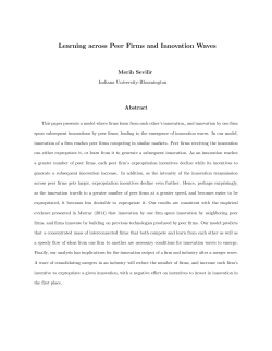 Learning across Peer Firms and Innovation Waves