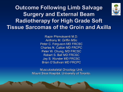 Outcome Following Limb Salvage Surgery and External Beam