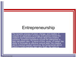 New Venture Creation