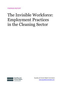 Clients and cleaning firms - Equality and Human Rights Commission