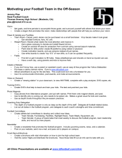 Motivating your Football Team in the Off-Season