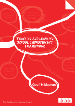 Teaching and learning school improvement framework