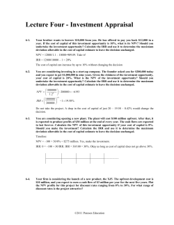 Lecture Six - Valuing Bonds