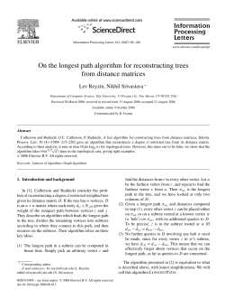 On the longest path algorithm for reconstructing trees from distance