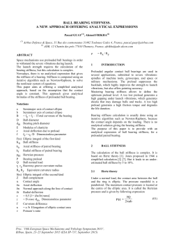 ball bearing stiffness. a new approach offering analytical expressions