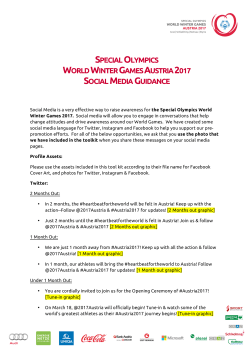special olympics world winter games austria 2017 social media
