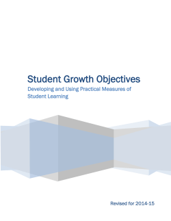 Student Growth Objectives