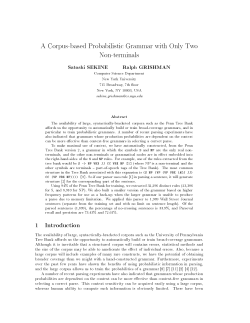 A Corpus-based Probabilistic Grammar with Only Two Non
