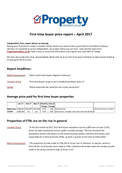 First time buyer price report &ndash; April 2017