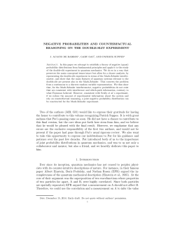 Negative Probabilities and Counterfactual Reasoning on the Double